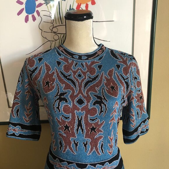 M Missoni baroque jacquard fit flare sweater dress - Picture 4 of 8